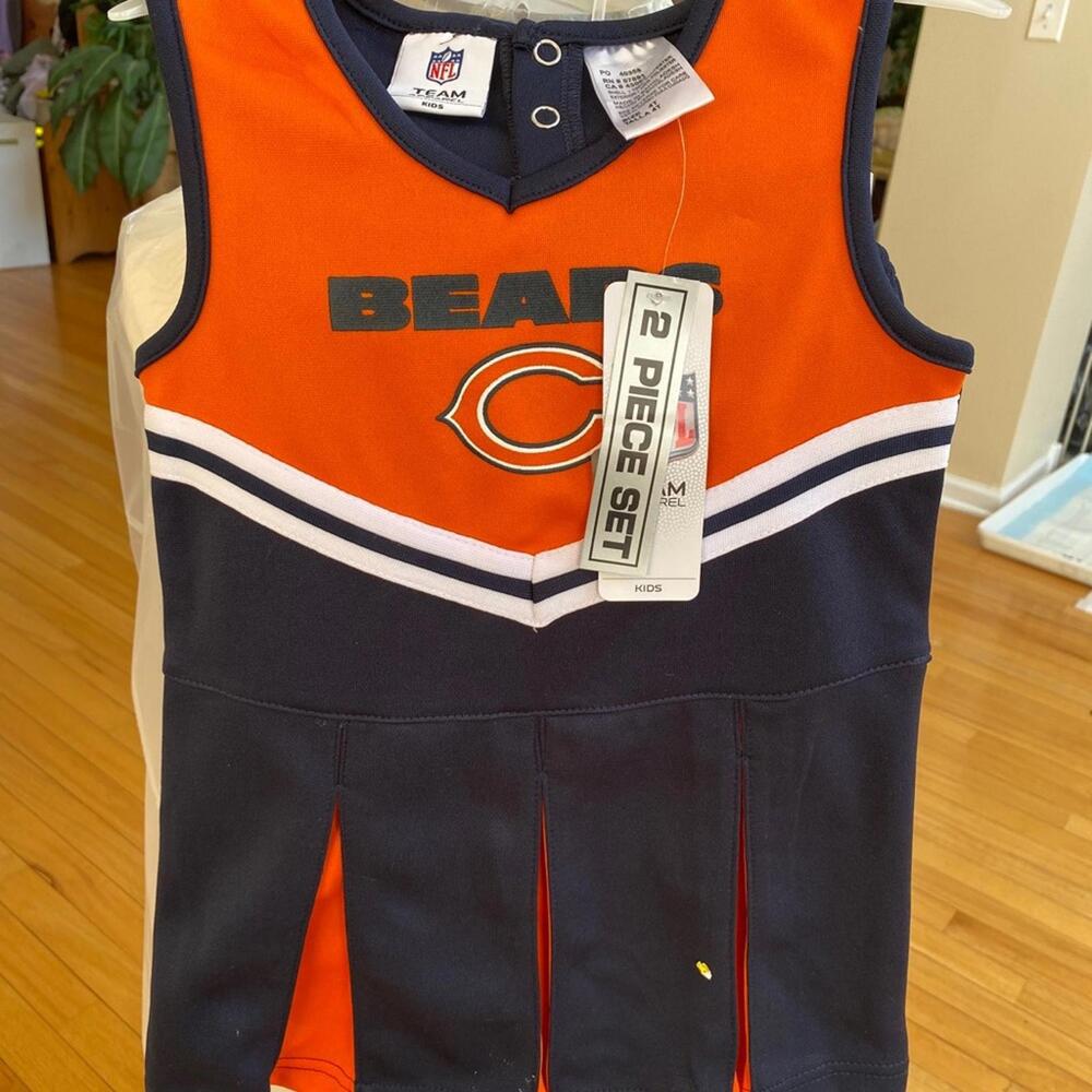 Kids Chicago Bears Cheerleading Outfit 2 Piece Set Size 4T